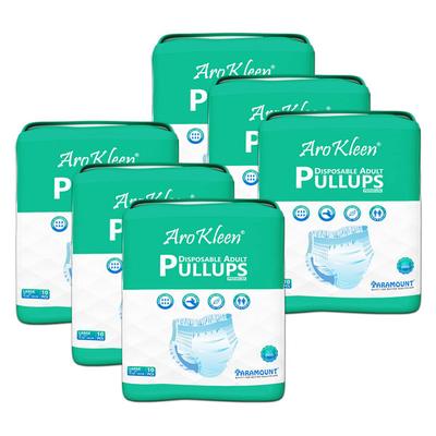 AroKleen Premium Pull Ups Disposable Adult Diaper (L) (75 cm - 140 cm) (Pack of 6 x 10's) 1's - Adult Diapers & Pads