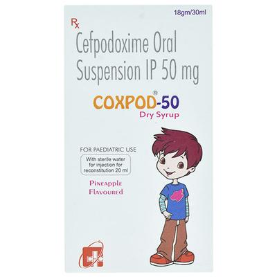Coxpod 50 Pineapple Flavoured Dry Syrup 30ml - Bacterial Infections-Cep