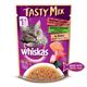 Whiskas Tasty Mix Seafood Wakame Seaweed in Gravy (Pack of 70gm x 12) 840 gm - Petfood