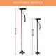 MCP Smart Folding & Height Adjustable Walking Stick (Led Flashlight + SOS Alarm) - 4 Legs - Walker & Walking Stick