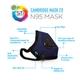 Dettol Cambridge Basic N95 Mask - Anti Virus, Reusable & Washable (Navy Blue, M) - Face Masks