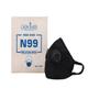 Smog Guard N99 Face Mask With Two Valves (L) - Black (Pack of 1) - Face Mask