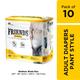 Friends Adult Dry Pants - Classic (M) 10's - Adult Diapers & Pads