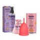 Sanfe Worry Free Set (Reusable Menstrual Cup - Medium and Intimate Wash - Lavender & Chamomile 100 ml) - Menstrual Cups