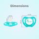 R for Rabbit Baby Apple Pacifier Ultra Light Soft Silicone Nipple for Kids of 3 Months- Blue 1's - Pacifiers & Teethers