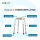 Entros Premium Aluminium Height Adjustable Shower Bathing Stool (6020A) 1's - Health Monitoring Devices
