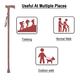 MCP Jindal Height Adjustable Walking Stick - Brown - Wheelchairs & Walking Sticks
