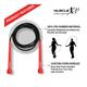 MuscleXP Skipping Rope (Jumping Rope) - Red & Black 1's - Workout Essentials