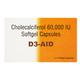 D3 AID 60k Capsule 4's - Supplements-Vit