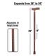 MCP Folding Walking Stick - Brown - Wheelchairs & Walking Sticks