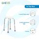Entros Premium Aluminium Height Adjustable Shower Bathing Stool (6020A) 1's - Health Monitoring Devices