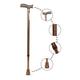 Entros Height Adjustable Walking Stick - Brown (KL920L) - Wheelchairs & Walking Sticks