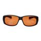 Vision Express 81187 Black Amber Wrap Sunglasses 1's - Wearables Sunglasses