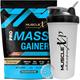 MuscleXP Pro Mass Gainer - Double Chocolate 1 kg + Shaker 1's - Weight Gain