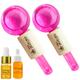 Natural Vibes Ice Globes Facial Tool with Free Gold Beauty Elixir Oil & Vitamin V Serum - Massagers