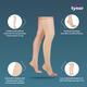 Tynor Compression Garment Leg Mid Thigh Open Toe - Normal (S) (I 78) - Knee/Ankle/Leg/Foot Supports