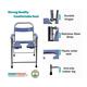 Ambitech Stainless Steel Foldable Commode Chair - Wheelchairs & Walking Sticks