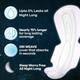 Whisper Thick Bindazzz Nights Sanitary Pads (400mm) (XXXL) 10's - Sanitary Napkins