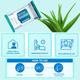 AroKleen Bed Bath Patient Wipes - Chlorhexidine (240 mm x 320 mm) 10's - Drapes,Caps & Gowns