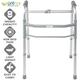 Entros Reciprocating Folding Walker Adjustable Height - Silver (SC4025) - Wheelchairs & Walking Sticks