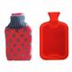 Meditive Hot Water Bottle with Cloth Cover - Red 1's - Hot Pack/Ice Bag