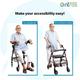 Entros Light Weight Folding Rollator with Wheels (SC5001) 1's - Walker & Walking Stick
