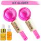 Natural Vibes Ice Globes Facial Tool with Free Gold Beauty Elixir Oil & Vitamin V Serum - Massagers
