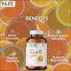 Inlife Natural Vitamin C + Zinc 1000 mg Tablet - Orange Flavour 60's - Vitamin C