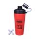 GHC Steel Shaker Bottle with Twist On Cap - Red 1000 ml - Workout Essentials