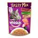 Whiskas Tasty Mix Seafood Wakame Seaweed in Gravy (Pack of 70gm x 12) 840 gm - Petfood