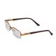 Vision Express 11957 Gold Oval Eyeglasses (Including Anti-Reflective Coating Lens) 1's - Wearables Eye Glasses