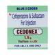 Cedonex 1.5gm Injection 1'S - Bacterial Infections-Cep