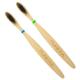 Purexa Biodegradable Bamboo Soft Toothbrush - Charcoal (Pack of 2) - Toothbrushes