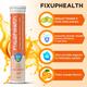 FixUpHealth Electrolytes Effervescent Tablet - Lemon Flavour & FixUpHealth Natural Amla Effervescent Tablet - Orange Flavour 20s 1's - General Health