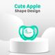 R for Rabbit Baby Apple Pacifier Ultra Light Soft Silicone Nipple for Kids of 6 Months - Green 1's - Pacifiers & Teethers