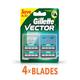 Gillette Vector+ Cartridges 4's - Razors & Cartridges