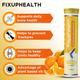 FixUpHealth Biotin Effervescent Tablet - Orange Flavour 20s & FixUpHealth Calcium and Vitamin D3 Effervescent Tablet - Orange Flavour 20s 1's - Hair & Skin