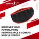 MuscleXP Gym Nylon Padded Weight Lifting Belt - Black (L) 1's - Gym Accessories