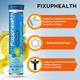 FixUpHealth Electrolytes Effervescent Tablet - Lemon Flavour & FixUpHealth Natural Amla Effervescent Tablet - Orange Flavour 20s 1's - General Health