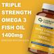 CF Omefish-Gold Triple Strength Fish Oil 1400 mg Omega-3 900 mg Softgel Capsule 90's - Omega Fish Oil Fatty Acids