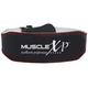 MuscleXP Leather Weight Lifting Gym Belt with Buckle Fitness Gym Back Support - Black (M) 1's - Workout Essentials