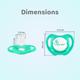 R for Rabbit Baby Apple Pacifier Ultra Light Soft Silicone Nipple for Kids of 3 Months - Green 1's - Pacifiers & Teethers