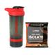 Pro Nutrition & Fitness Shaker Bottle 500 ml + 100% Whey Isolate Protein Powder 33 gm Combo Pack - Whey Proteins