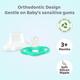 R for Rabbit Baby Apple Pacifier Ultra Light Soft Silicone Nipple for Kids of 3 Months - Green 1's - Pacifiers & Teethers
