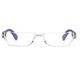 Klar Eye Rectangle Rimless K-511 Reading Glass - Purple, 1.25 Power - Men Eyeglasses