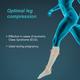 Tynor Compression Garment Leg Below Knee Closed Toe - Wide (L) (I 81) - Knee/Ankle/Leg/Foot Supports
