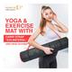 MuscleXP EVA Yoga Mat with Carrying Strap - Black 1's - Workout Essentials
