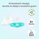 R for Rabbit Baby Apple Pacifier Ultra Light Soft Silicone Nipple for Kids of 3 Months- Blue 1's - Pacifiers & Teethers