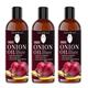 UrbanMooch Red Onion Hair Oil - Sandalwood and Rose Oil (Pack of 3 x 60 ml) - Hair Oils