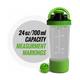 MuscleXP Power XP Gym Shaker - Transparent & Green 700 ml - Workout Essentials